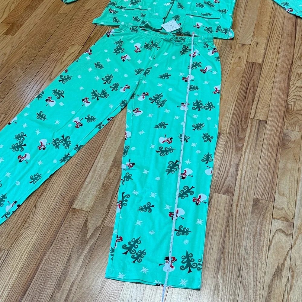 Pajamagram Womens Christmas Pajamas Set Green Holiday Large NWT - Picture 12 of 13